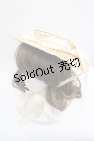 画像: LOLITAその他(お買取対象外) / レースリボン麦わらハット  ブラウンｘベージュ I-26-04-08-048-LO-AC-SA-ZI