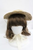 画像2: LOLITAその他(お買取対象外) / レースリボン麦わらハット  ブラウンｘベージュ I-26-04-08-048-LO-AC-SA-ZI (2)