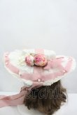 画像2: LOLITAその他(お買取対象外) / ローズリボンハット・お袖とめセット  ピンクｘアイボリー I-26-04-08-049-LO-AC-SA-ZI (2)