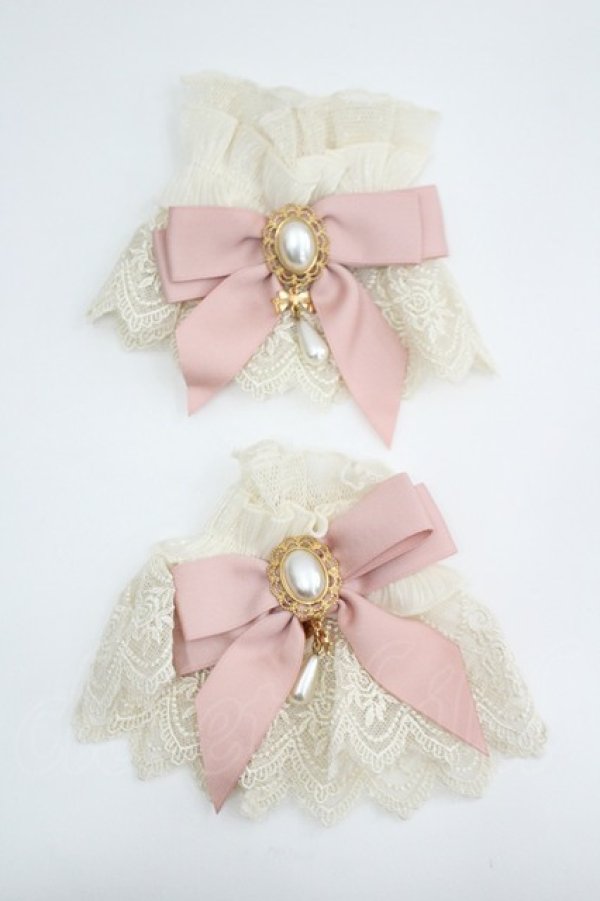 画像7: LOLITAその他(お買取対象外) / ローズリボンハット・お袖とめセット  ピンクｘアイボリー I-26-04-08-049-LO-AC-SA-ZI (7)