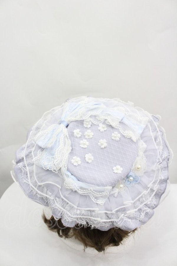 画像2: LOLITAその他(お買取対象外) / フラワーチュールリボンハットセット  ラベンダーＸ白 I-26-04-08-051-LO-AC-SA-ZI (2)