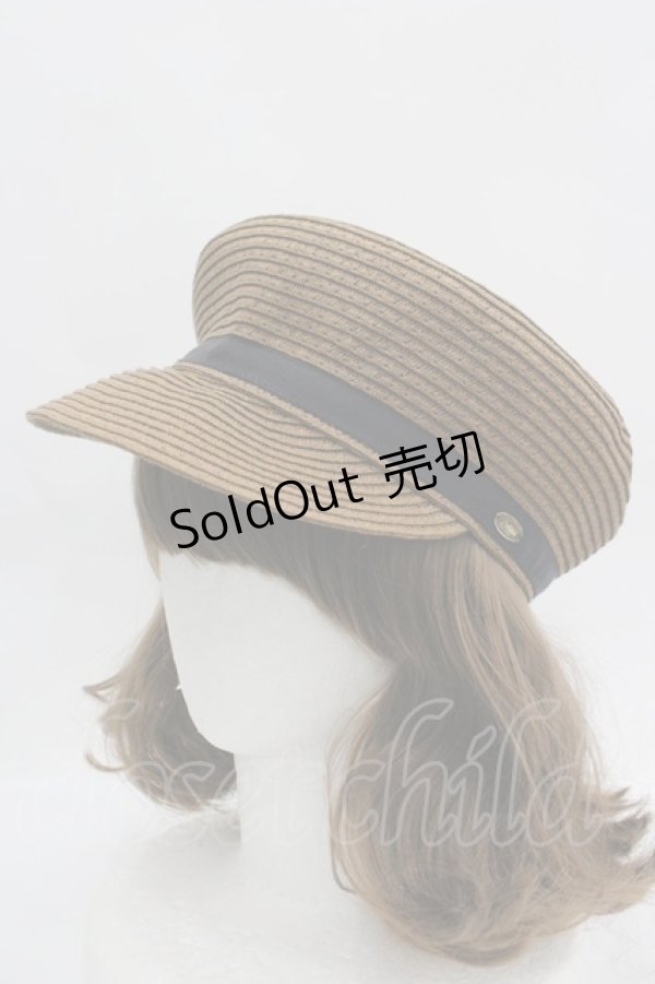 画像1: axes femme POETIQUE / グログランリボンキャスケット  ブラウン I-26-04-08-052-AX-AC-SA-ZI (1)