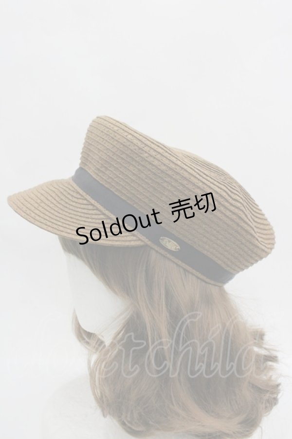 画像2: axes femme POETIQUE / グログランリボンキャスケット  ブラウン I-26-04-08-052-AX-AC-SA-ZI (2)