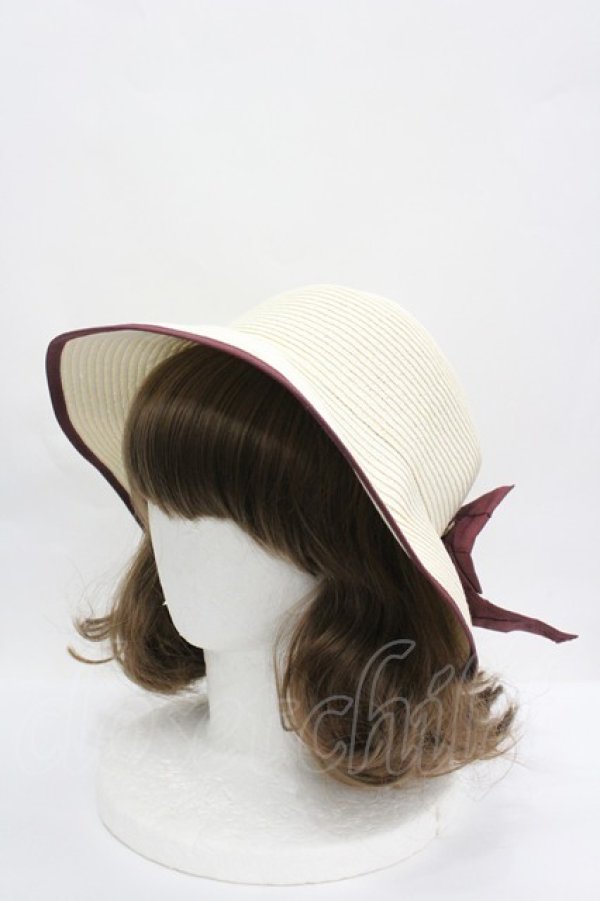 画像1: axes femme / リボンポケッタブルUVHAT  キナリ I-26-04-08-053-AX-AC-SA-ZI (1)