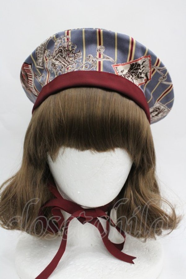 画像4: ALICE and the PIRATES / Teufel von Hameln柄ベレー帽  ブルー I-26-04-08-055-PA-AC-SA-ZI (4)