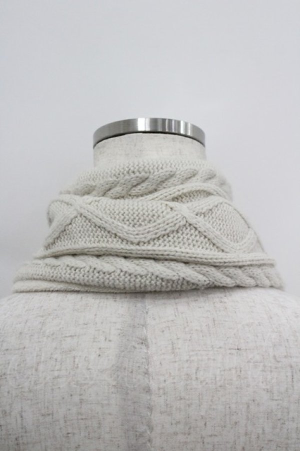 画像2: axes femme / ケーブル編みスヌーペット  キナリ I-26-04-08-009-AX-ZA-SA-ZI (2)