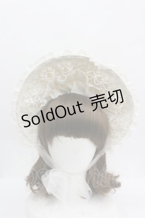 画像: LOLITAその他(お買取対象外) / レースフリルハーフボンネット  アイボリー I-26-04-08-060-LO-AC-SA-ZI