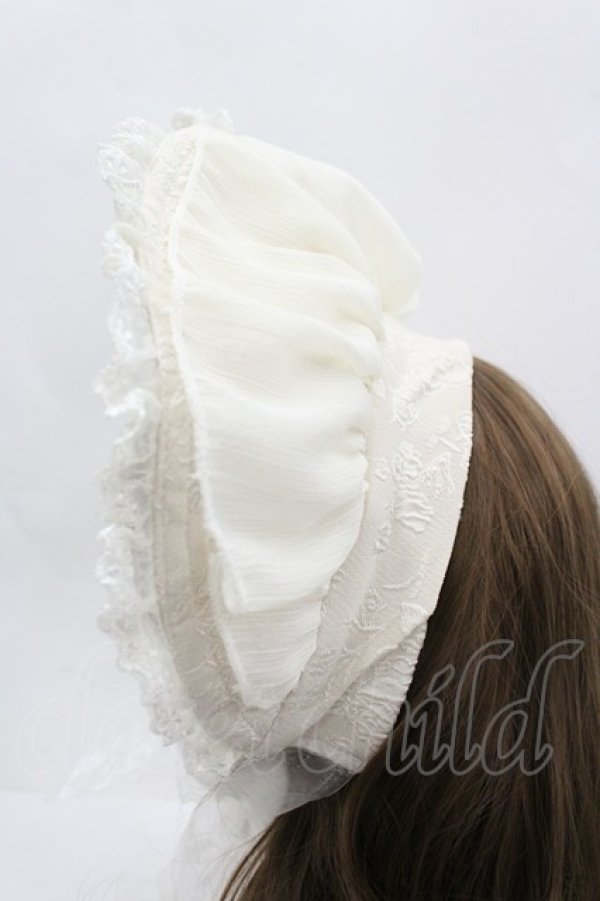 画像2: LOLITAその他(お買取対象外) / レースフリルハーフボンネット  アイボリー I-26-04-08-060-LO-AC-SA-ZI (2)