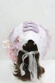 画像3: LOLITAその他(お買取対象外) / レースプリント&リボンハーフボンネットセット  ラベンダー I-26-04-08-061-LO-AC-SA-ZI (3)