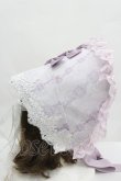 画像4: LOLITAその他(お買取対象外) / レースプリント&リボンハーフボンネットセット  ラベンダー I-26-04-08-061-LO-AC-SA-ZI (4)