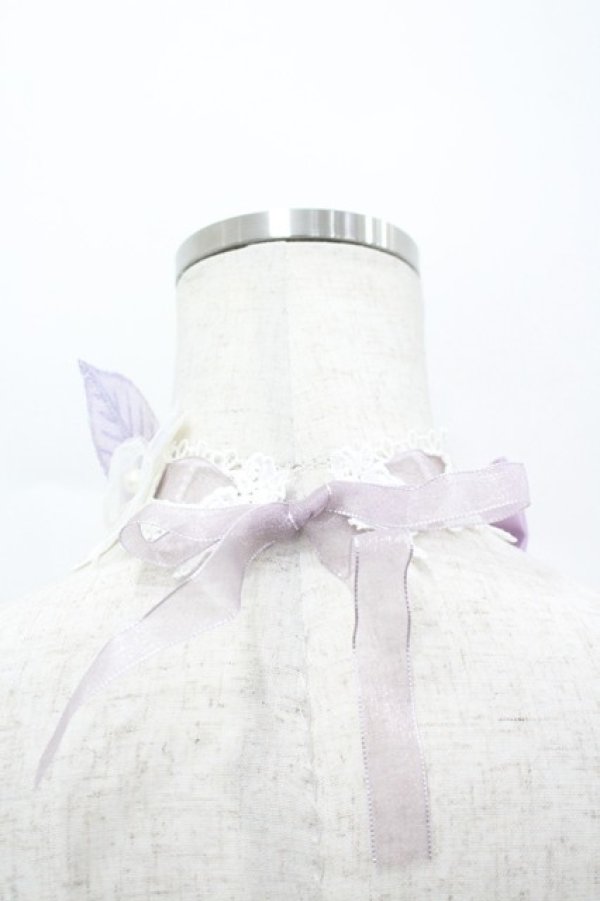 画像11: LOLITAその他(お買取対象外) / レースプリント&リボンハーフボンネットセット  ラベンダー I-26-04-08-061-LO-AC-SA-ZI (11)