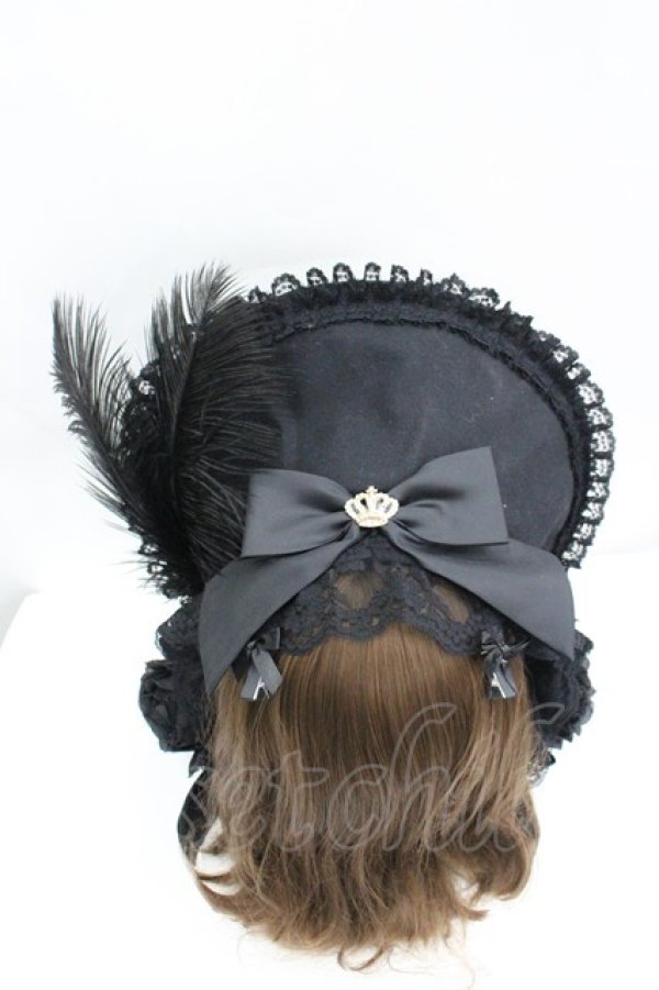 画像4: Triple fortune / ローズリボンボンネット  黒×赤 I-26-04-08-062-EL-AC-TE-ZI (4)