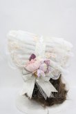 画像2: LOLITAその他(お買取対象外) / フラワーモチーフチュールレースヘッドドレスセット  白ｘベージュｘピンク I-26-04-08-063-LO-AC-SA-ZI (2)
