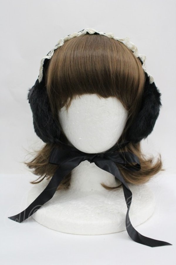 画像3: Innocent World / HAT クラシカルファーイヤマフ  ブラック I-26-04-08-067-IW-AC-SA-ZI (3)