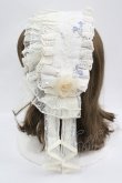画像2: LOLITAその他(お買取対象外) / フラワープリントリボンヘッドドレス  生成りｘ青 I-26-04-08-068-LO-AC-SA-ZI (2)