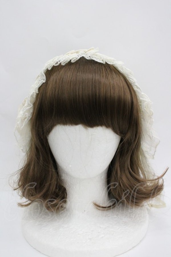 画像3: LOLITAその他(お買取対象外) / フラワープリントリボンヘッドドレス  生成りｘ青 I-26-04-08-068-LO-AC-SA-ZI (3)