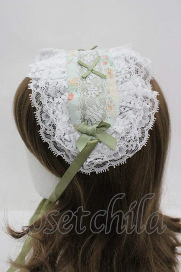 画像2: LOLITAその他(お買取対象外) / フラワーレースヘッドドレス  グリーン I-26-04-08-070-LO-AC-SA-ZI (2)