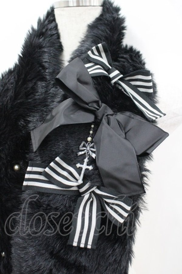 画像3: Juliette et Justine / ファーマフラー  ブラック I-26-04-08-011-CL-ZA-SA-ZI (3)