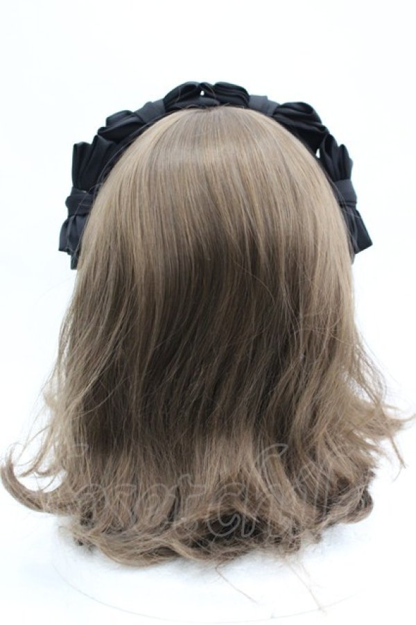 画像3: LOLITAその他(お買取対象外) / 4つリボンカチューシャ  黒 I-26-04-08-084-LO-AC-SA-ZI (3)