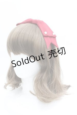 画像: LOLITAその他(お買取対象外) / リボンパールカチューシャ  赤ｘ白 I-26-04-08-086-LO-AC-SA-ZI