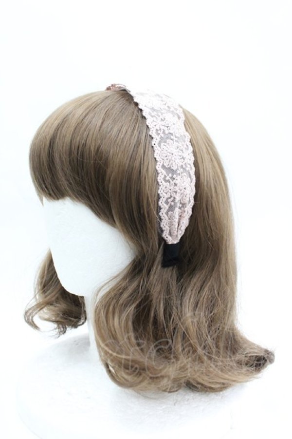 画像1: axes femme / 花柄レースカチューシャ  ピンク I-26-04-08-087-AX-AC-SA-ZI (1)