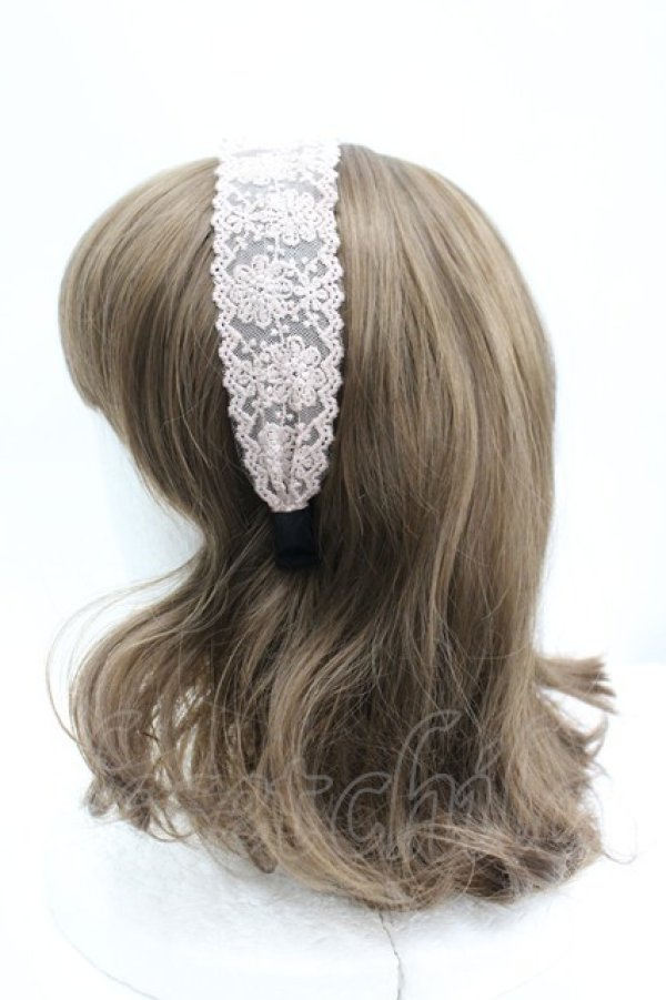 画像2: axes femme / 花柄レースカチューシャ  ピンク I-26-04-08-087-AX-AC-SA-ZI (2)