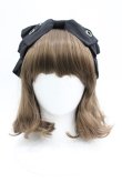 画像1: LOLITAその他(お買取対象外) / 丸スタッズリボンカチューシャ  黒Ｘシルバー I-26-04-08-088-LO-AC-SA-ZI (1)