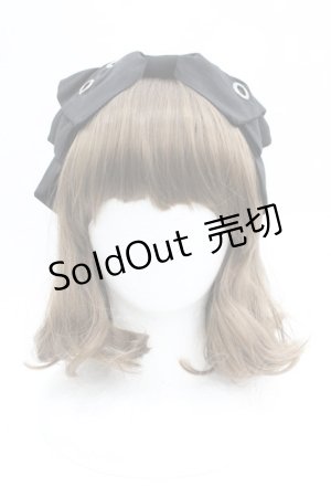 画像: LOLITAその他(お買取対象外) / 丸スタッズリボンカチューシャ  黒Ｘシルバー I-26-04-08-088-LO-AC-SA-ZI