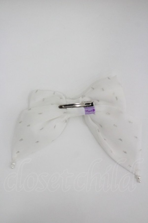 画像2: Angelic Pretty / パールドットリボンクリップ  白 I-26-04-08-092-AP-AC-SA-ZI (2)