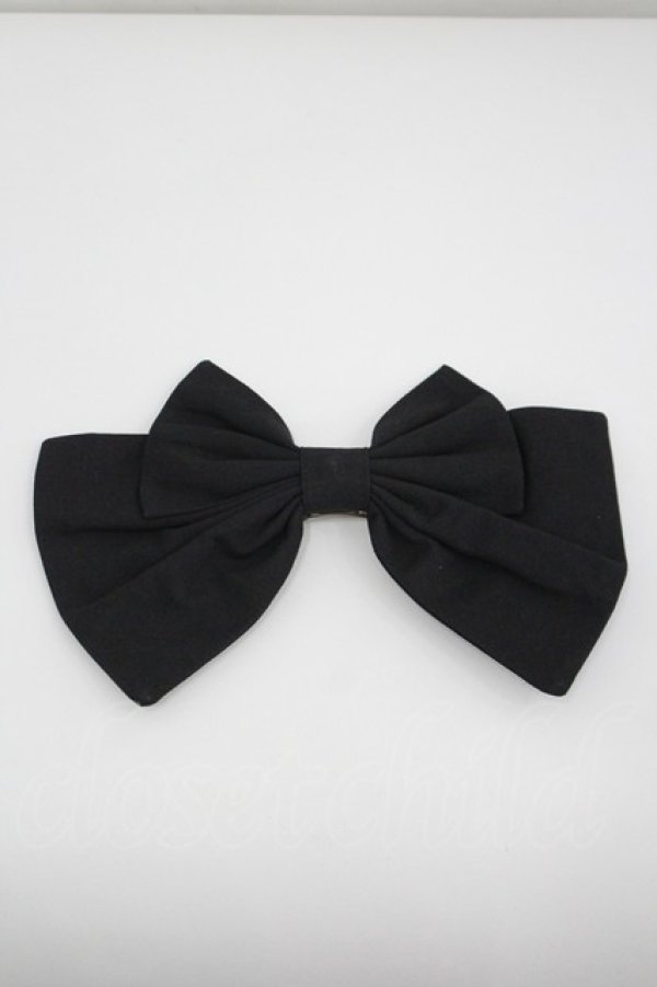 画像1: LOLITAその他(お買取対象外) / リボンバレッタ  黒 I-26-04-08-096-LO-AC-SA-ZI (1)