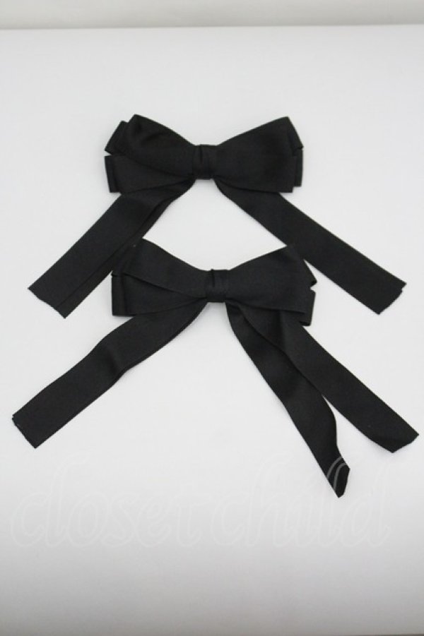 画像1: Nana Riot / リボンクリップセット  黒 I-26-04-08-097-LO-AC-SA-ZI (1)