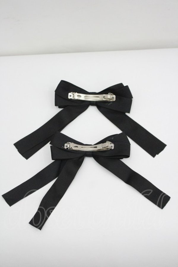 画像2: Nana Riot / リボンクリップセット  黒 I-26-04-08-097-LO-AC-SA-ZI (2)