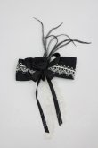 画像1: LOLITAその他(お買取対象外) / 薔薇リボンモチーフデザインリボンクリップ  黒Ｘ白 I-26-04-08-098-LO-AC-SA-ZI (1)