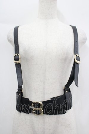 画像: Amavel / サイドゴムハーネスベルト  黒 I-26-04-08-013-CA-ZA-TE-ZI