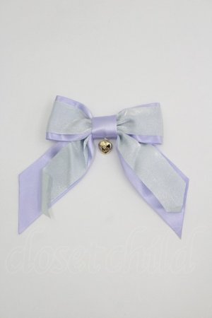 画像: Angelic Pretty / Dreamyハートチャームリボンクリップ  ラベンダー I-26-04-08-099-AP-AC-SA-ZI