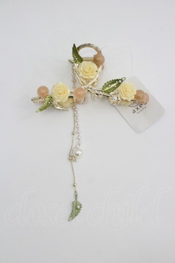 画像2: axes femme POETIQUE / ローズヘアークリップ  キナリ I-26-04-08-100-AX-AC-SA-ZI (2)