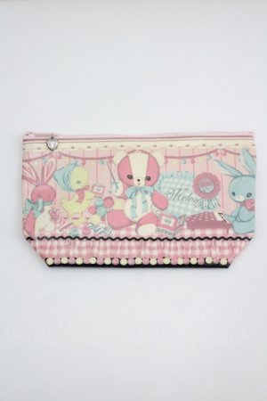 画像: Angelic Pretty / MELODY TOYSポーチ  ピンクＸ黒 I-26-04-08-105-AP-ZA-SA-ZI