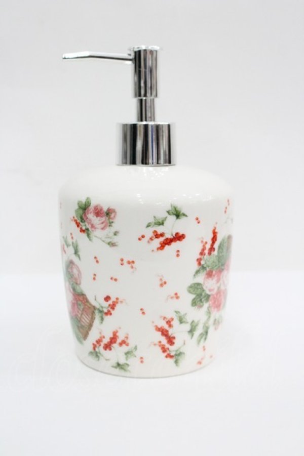 画像2: PINK HOUSE / エターナルローズ柄ソープディスペンサー   I-26-04-08-106-LO-ZA-TE-ZI (2)