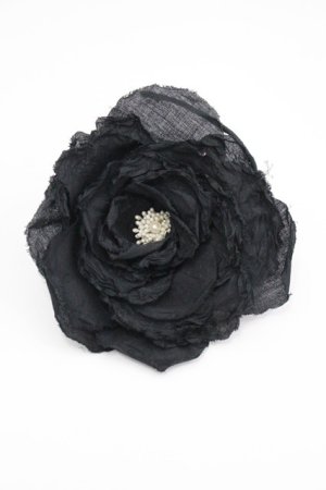 画像: PINK HOUSE / パール使いフラワーコサージュ  黒 I-26-04-08-109-LO-ZA-TE-ZI