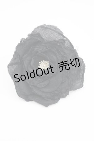 画像: PINK HOUSE / パール使いフラワーコサージュ  黒 I-26-04-08-109-LO-ZA-TE-ZI