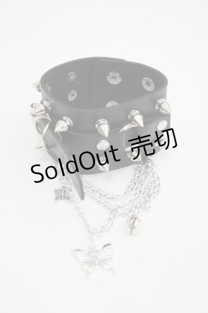 画像: LOLITAその他(お買取対象外) / チェーンスタッズブレスレット  黒Ｘシルバー I-26-04-08-114-LO-AC-SA-ZI
