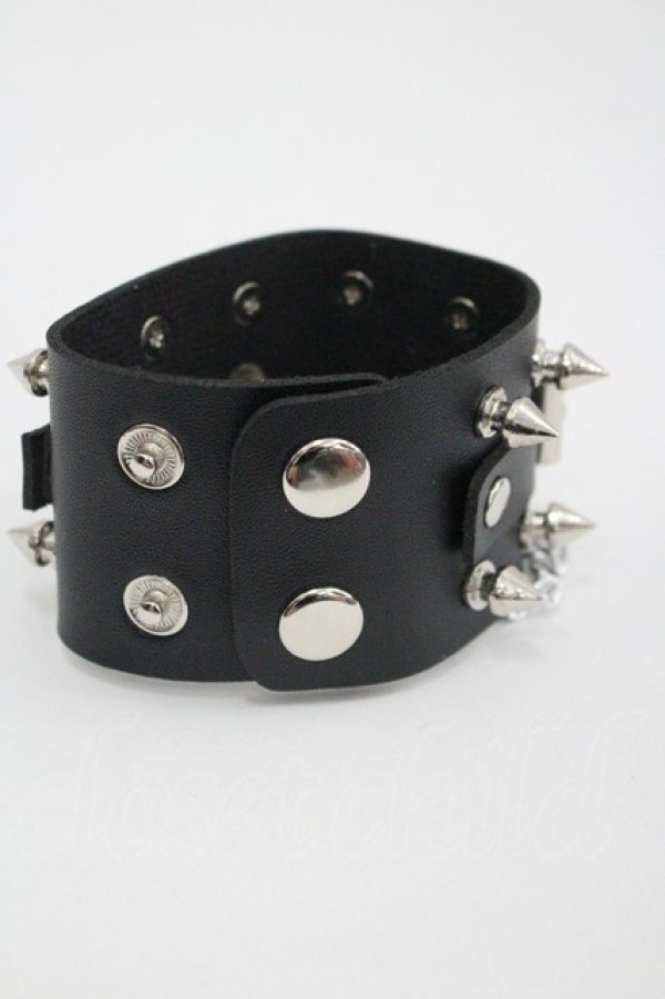 画像2: LOLITAその他(お買取対象外) / チェーンスタッズブレスレット  黒Ｘシルバー I-26-04-08-114-LO-AC-SA-ZI (2)