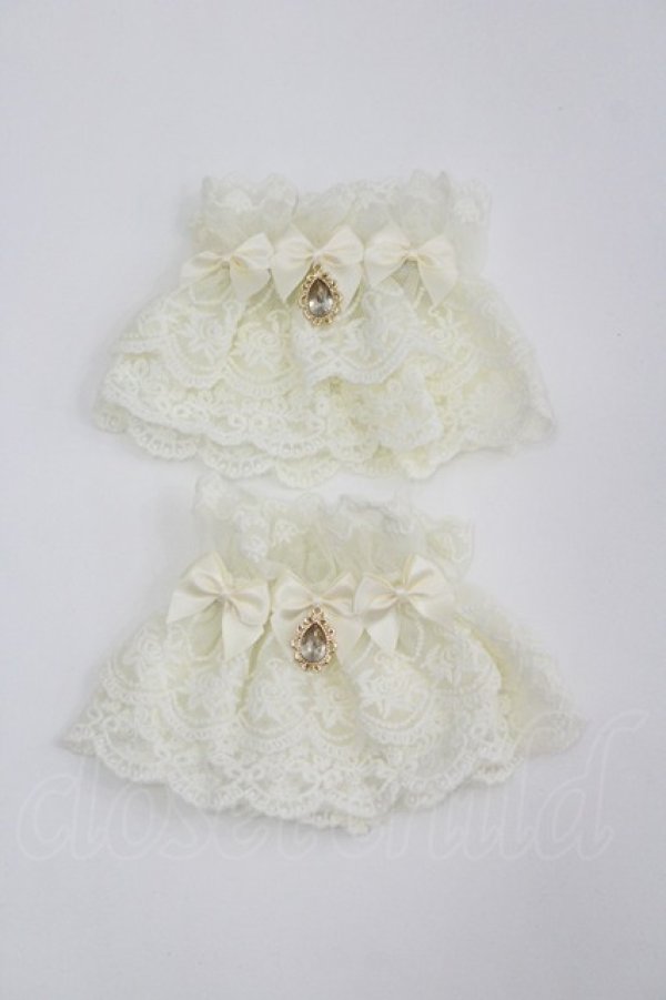 画像1: axes femme kawaii / トリプルリボンお袖とめ  生成り I-26-04-08-117-AX-ZA-SA-ZI (1)