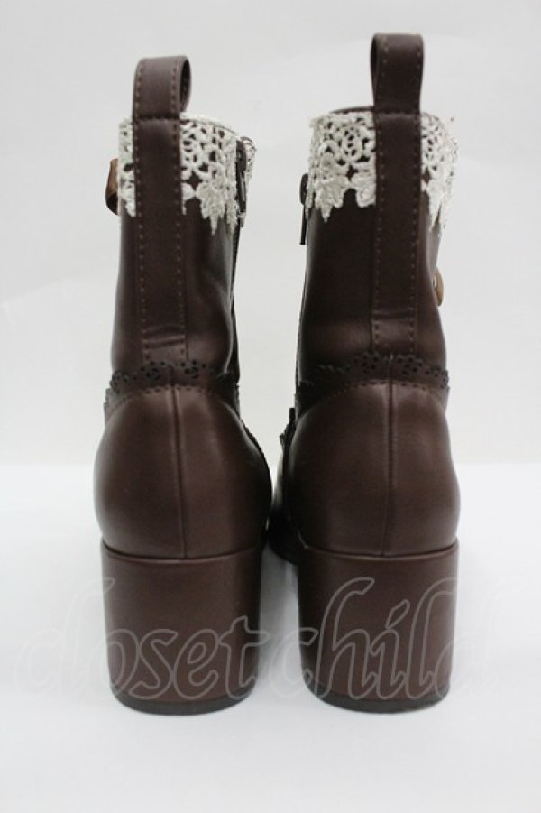 画像4: axes femme / レースアップショートブーツ M ブラウン I-26-04-08-130-AX-SH-SA-ZI (4)