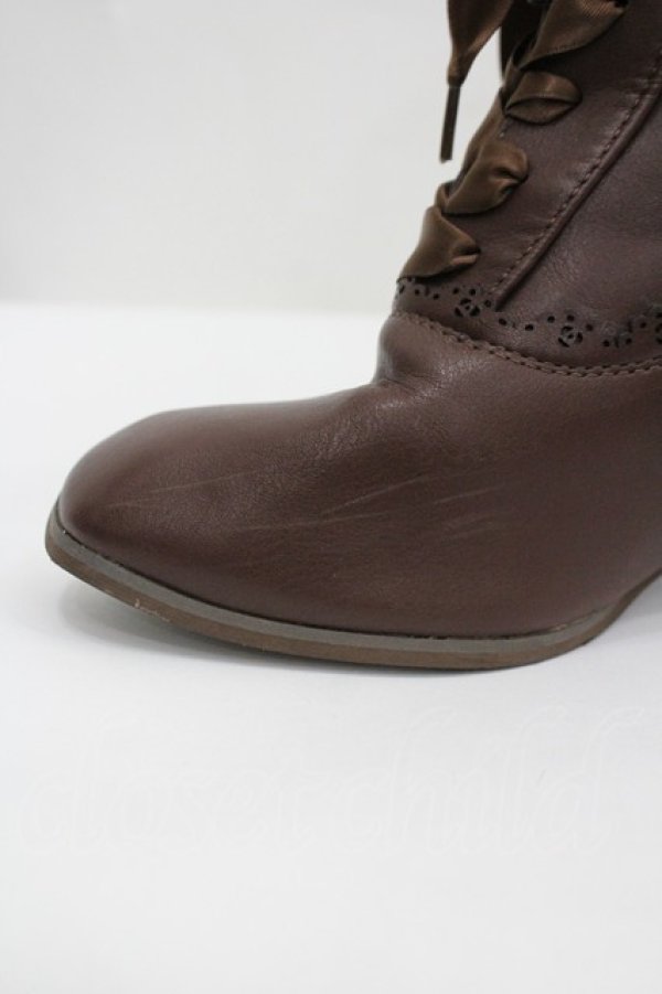 画像6: axes femme / レースアップショートブーツ M ブラウン I-26-04-08-130-AX-SH-SA-ZI (6)