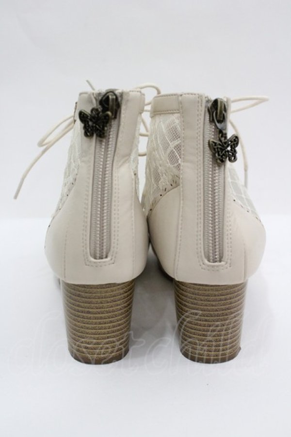 画像3: axes femme / チュールレースアップブーツ M ベージュ I-26-04-08-132-AX-SH-SA-ZI (3)