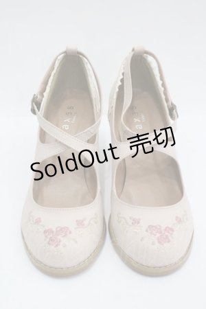 画像: axes femme / 薔薇刺繍パンプス L ピンクベージュ I-26-04-08-133-AX-SH-TE-ZI