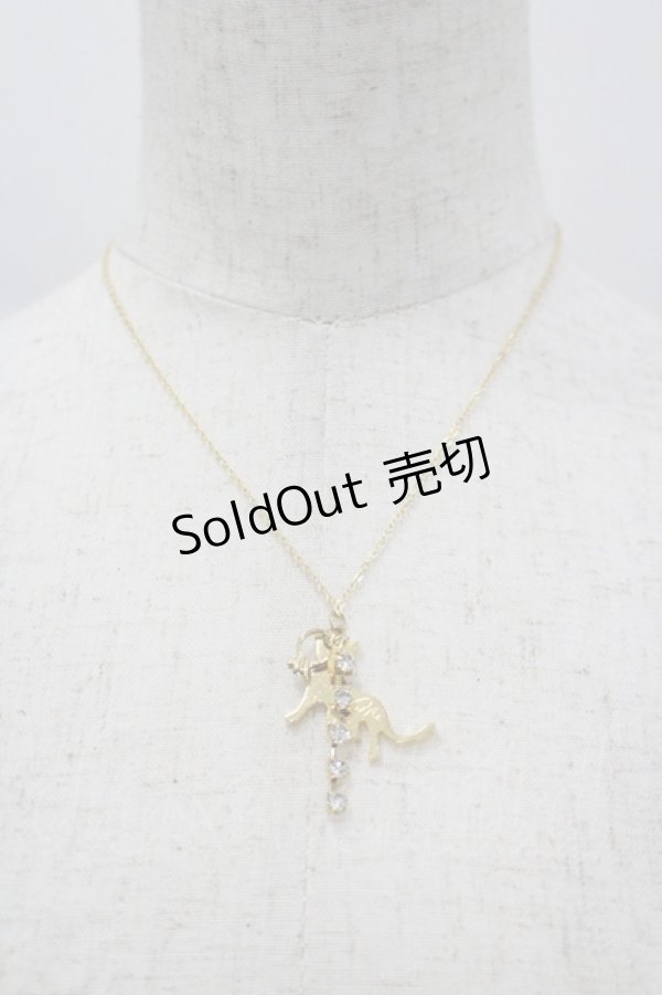 画像1: metamorphose / 猫×リングモチーフネックレス  ゴールド I-26-04-08-003-ME-AC-TE-ZI (1)