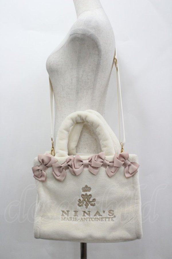 画像1: m petit by misako / AM*シシュウ2WAYバッグ  白Ｘピンク I-26-04-08-018-LO-BG-SA-ZI (1)