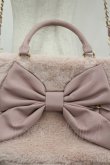 画像4: axes femme / リボンデザインファーバッグ   ピンク I-26-04-08-023-AX-BG-TE-ZI (4)